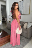Backless Sleeveless Loose Wide Leg Jumpsuit OSM-4481