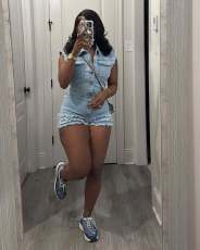 Sleeveless Lapel Neck Denim Romper MEM-88645