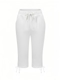 Bow Solid Color Casual Pants GCNF-5791