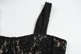 Lace See Through Sling Split Long Dress GWSD-D1994365