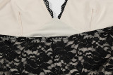 Lace See Through Backless Split Maxi Dress GWSD-D1994561