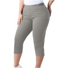 Plus Size Solid Color Seventh Pants GYZY-6662