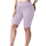 Plus Size Solid Color Fifth Pants GYZY-6663
