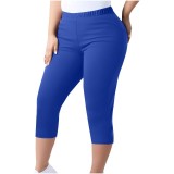Plus Size Solid Color Seventh Pants GYZY-6662