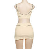 Sexy Sleeveless Tank Tops Sport Skirts Suit XEF-K24S64305
