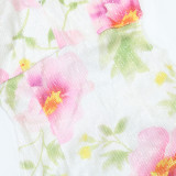 V Neck Backless Print Maxi Dress CYA-901790