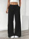 Solid Color Stripe Loose Wide Leg Pants GCNF-5798