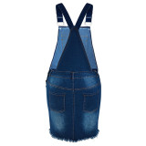 Plus Size Fashion Denim Strap Dress GDAM-218639