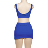 Sexy Sleeveless Tank Tops Sport Skirts Suit XEF-K24S64305