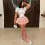 Lace Lace Letter Print Two Piece Skirts Suit YWXS-K25L10