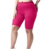 Plus Size Solid Color Fifth Pants GYZY-6663