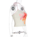 Sexy Print Tie Up Tank Tops GWSD-T1994569