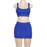 Sexy Sleeveless Tank Tops Sport Skirts Suit XEF-K24S64305