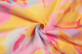 Print Off Shoulder Tube Top Dress GWSD-D1994560