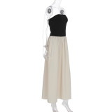 Wrap Sexy Pleated Maxi Dress GWSD-D1994391