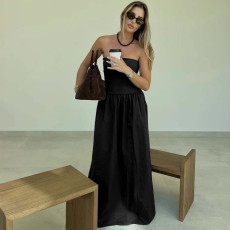 Wrap Sexy Pleated Maxi Dress GWSD-D1994391