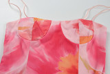 Print Backless Tie Up Mini Dress GWSD-D1994449