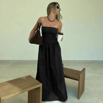 Wrap Sexy Pleated Maxi Dress GWSD-D1994391
