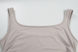 Solid Color Sling Backless Maxi Dress GWSD-D1994402