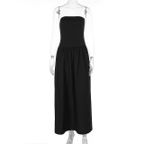 Wrap Sexy Pleated Maxi Dress GWSD-D1994391