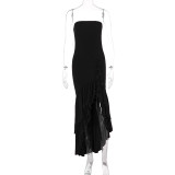 Off Shoulder Irregular Maxi Dress GWSD-D1992886