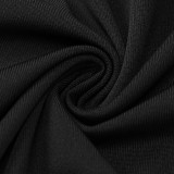 O Neck Sleeveless Ruffles Split Maxi Dress GWSD-D1992141