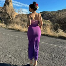 Wrap Slim Gradient Color Long Dress GWSD-D1993617