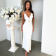 Sexy Halterneck Solid Color Maxi Dress GWSD-1992874