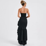 Off Shoulder Irregular Maxi Dress GWSD-D1992886