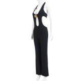 Hollow Out Halterneck Backless Jumpsuit GNZD-41527JBG