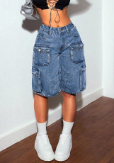 Casual Loose Denim Straight Short SH-391385