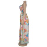 Sexy Print Backless Wide Leg Jumpsuit BY-7312
