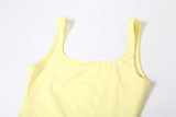 Sleeveless Square Neck Solid Maxi Dress XEF-K24D69835