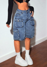 Casual Loose Denim Straight Short SH-391385