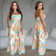 Sexy Print Backless Wide Leg Jumpsuit BY-7312