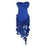 Sexy Solid Color Off Shoulder Ruffle Mini Dress AIL-262
