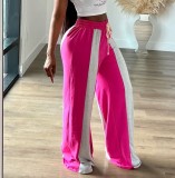 Color Block Patchwork Loose Straight Pants LSD-2490