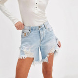 Tassel Holes Denim Short LSD-2419