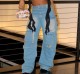 Fashion Multi-pockets Straight Jeans LSD-2447