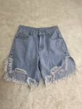 Tassel Holes Denim Short LSD-2419