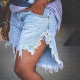 Tassel Holes Denim Short LSD-2419