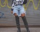 Tassel Holes Denim Short LSD-2419