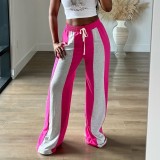 Color Block Patchwork Loose Straight Pants LSD-2490