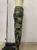 Camouflage Print Straight Pants LSD-24471