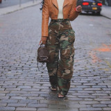 Camouflage Print Straight Pants LSD-24471