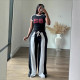 Color Block Patchwork Loose Straight Pants LSD-2490
