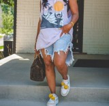 Tassel Holes Denim Short LSD-2419