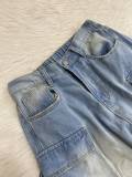 Fashion Multi-pockets Straight Jeans LSD-2447
