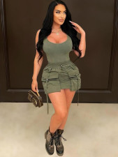 Zipper Solid Color Sexy Mini Skirt LSD-2424