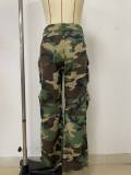 Camouflage Print Straight Pants LSD-24471